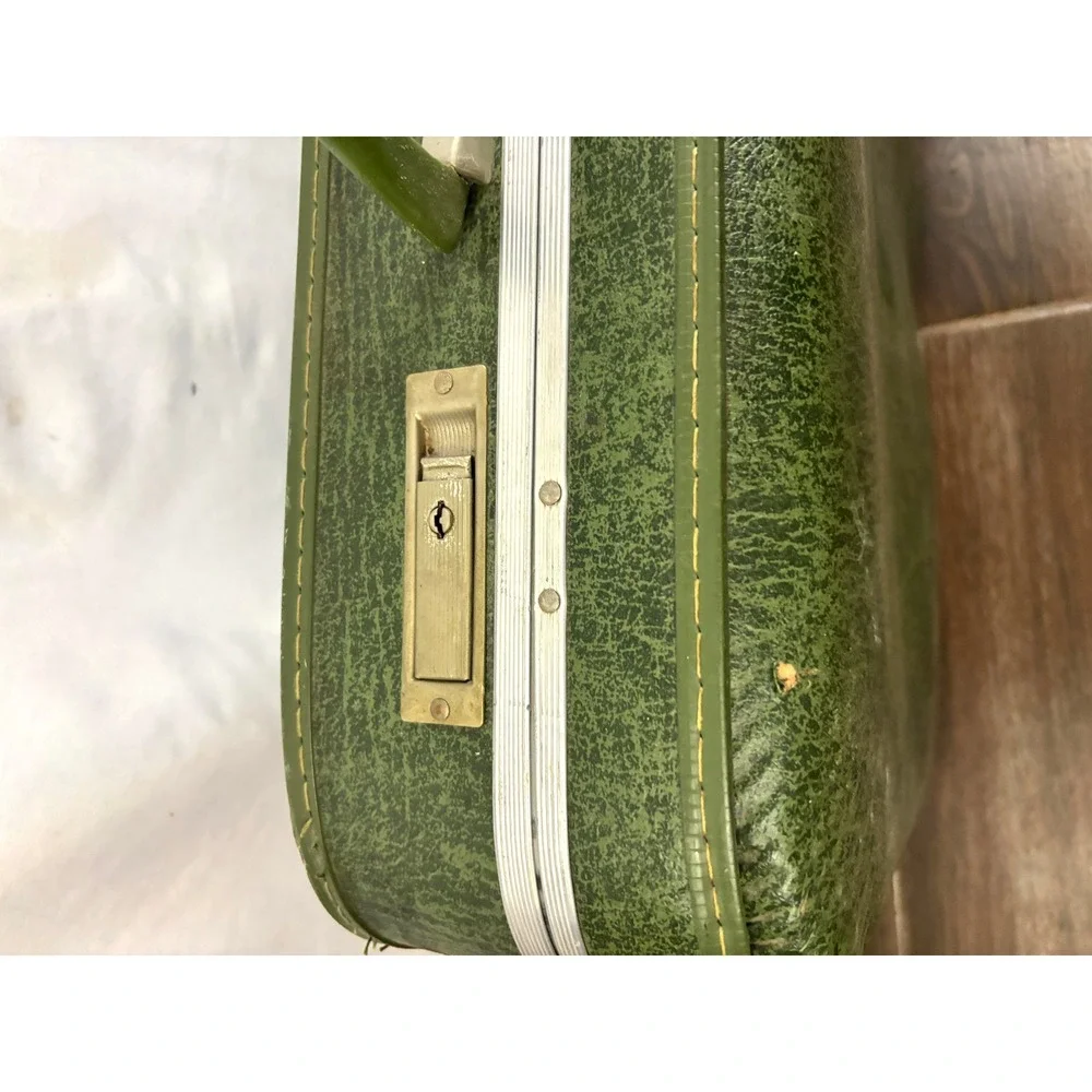 Vintage Green Hard-Shell Suitcase